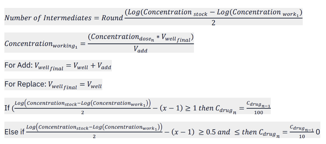 Solution Design Calculations equations