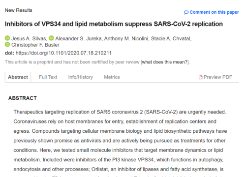 2020 Silvas Suppression of  SARS-CoV-2 replication