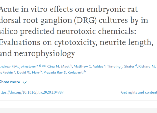 2020 Toxicology in vitro DRG neurons