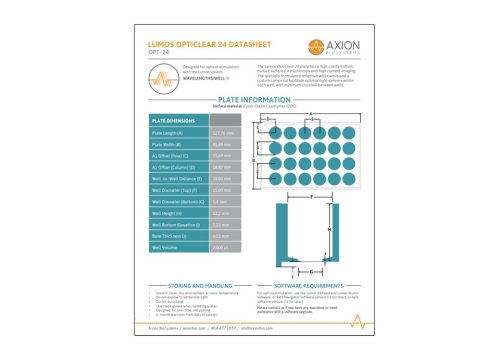 Axion Bio Tech Datasheet Lumos Opticlear 24-well