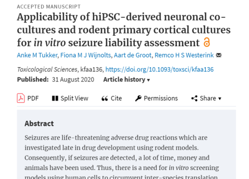 2020 Toxicology hiPSC-derived neuronal co-culture for seizure on MEA