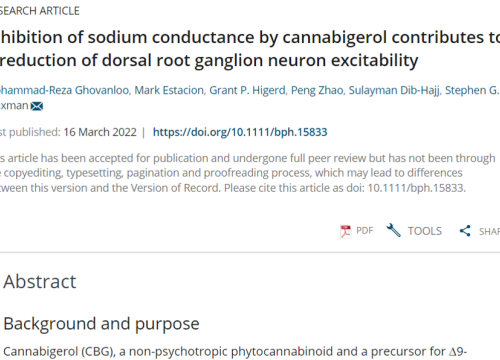 2022 British Journal of Pharmacology Ghovanloo inhibition of sodium conductance by cannabigerol