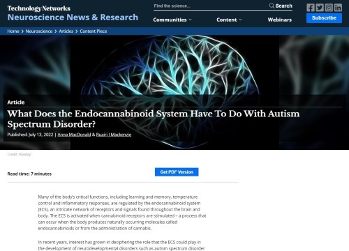 Endocannabinoid system and Autism