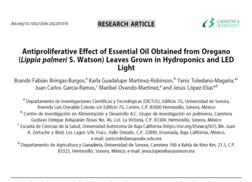 Antiproliferative effect on essential oil obtained from oregano