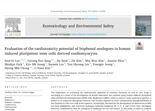 Evaluation of the cardiotoxicity potential of bisphenol analogues in human induced pluripotent stem cells derived cardiomyocytes Publication