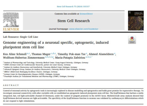Stem Cell Research Publication, Jan 2024