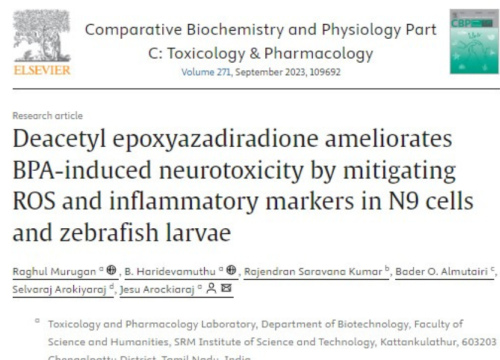 Comparative Biochemistry and Physiology Part C Toxicology & Pharmacology, 30 June 2023