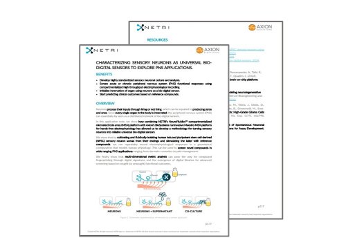 App Note: CHARACTERIZING SENSORY NEURONS AS UNIVERSAL BIODIGITAL SENSORS TO EXPLORE PNS APPLICATIONS._Netri