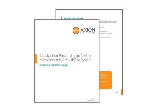 AxionBio_MEA Buyer's Checklist