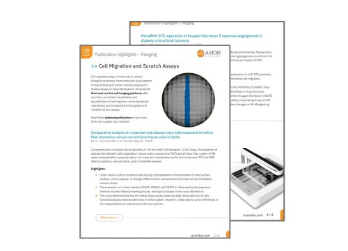 Publication Highlight on Cell Migration and Scratch Assays with the Omni and Lux