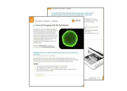 Publication Highlight - Live cell Imaging with 3D Cell Model