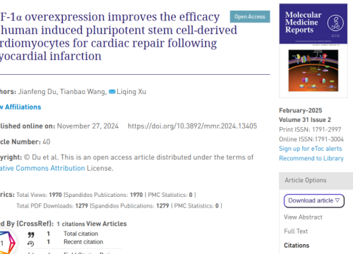 Molecular Medicine Reports, 27 November 2024