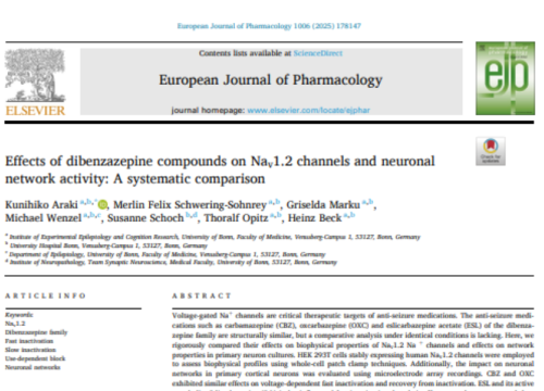 European Journal of Pharmacology, 12 September 2025